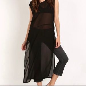 Lacausa sheer side tie top
